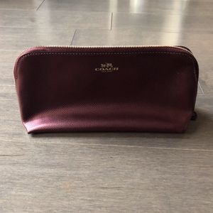 Coach Burgundy Makeup Bag